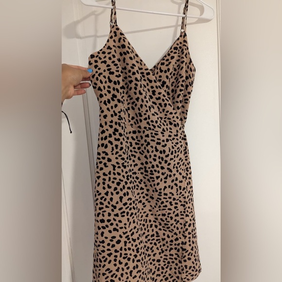 Anthropologie Sanctuary wrap it up spaghetti strap cheetah print dress - Picture 4 of 11